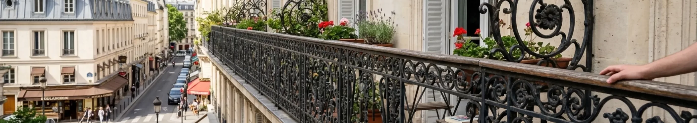 garde corps fer forgé balcon filant